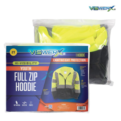 Youth Hi-Vis Full Zip Hoodie